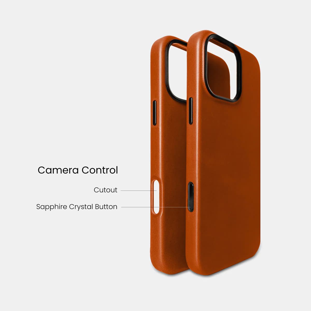 حافظة آيفون 16 برو ماكس جلد - بني - Image 4